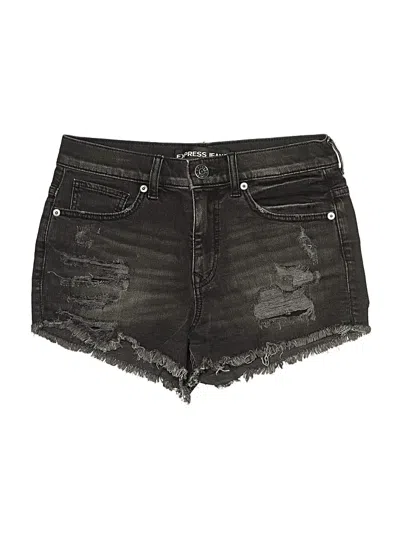 Pre-owned Express Jeans Denim Shorts In Black
