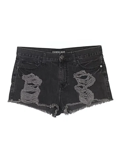 Pre-owned Express Jeans Denim Shorts In Black