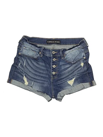 Pre-owned Express Jeans Denim Shorts In Blue