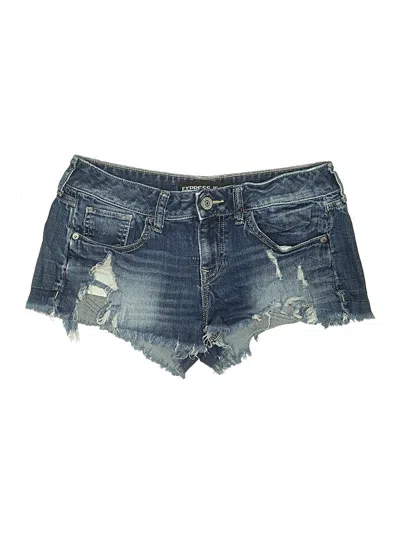 Pre-owned Express Jeans Denim Shorts In Blue