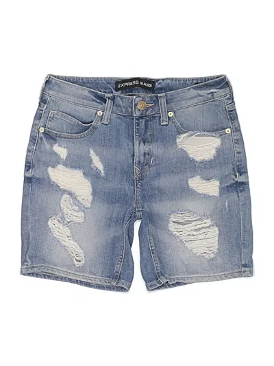 Pre-owned Express Jeans Denim Shorts In Blue