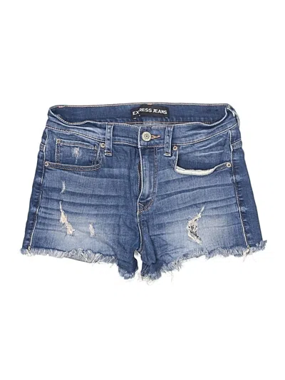 Pre-owned Express Jeans Denim Shorts In Blue