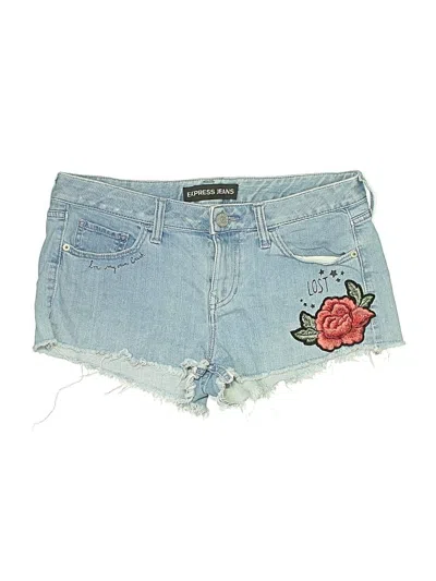 Pre-owned Express Jeans Denim Shorts In Blue
