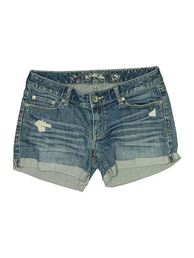 Pre-owned Express Jeans Denim Shorts In Blue