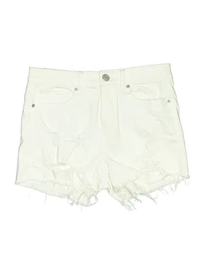 Pre-owned Express Jeans Denim Shorts In Ivory