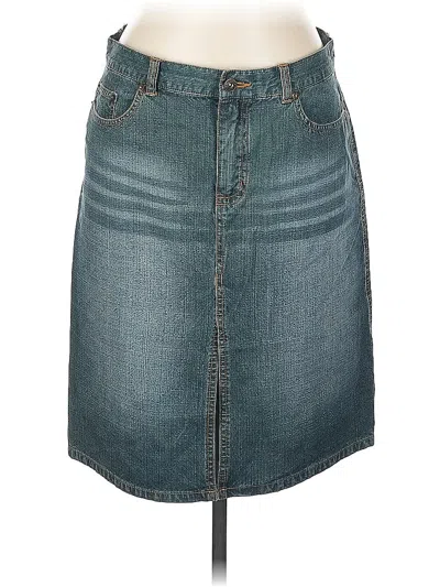 Pre-owned Express Jeans Denim Skirt In Blue
