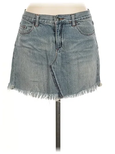 Pre-owned Express Jeans Denim Skirt In Blue
