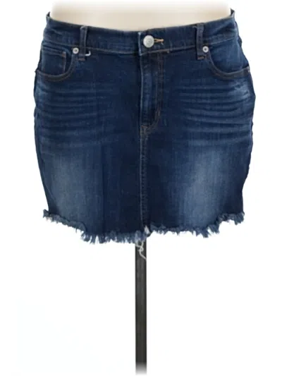 Pre-owned Express Jeans Denim Skirt In Blue