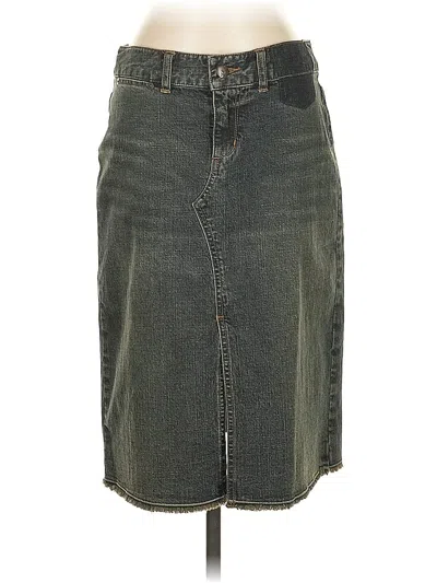 Pre-owned Express Jeans Denim Skirt In Gray