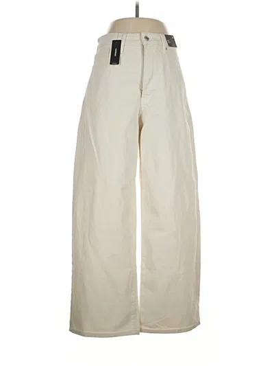 Pre-owned Express Jeans In Ivory