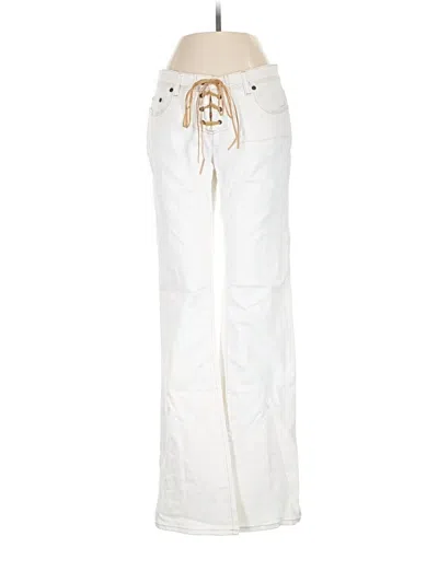 Pre-owned Express Jeans In Ivory