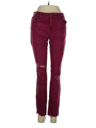 Pre-owned Express Jeans Jeans In Burgundy