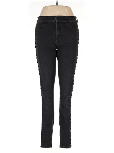 Pre-owned Express Jeans Jeggings In Black