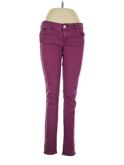 Pre-owned Express Jeans Jeggings In Purple