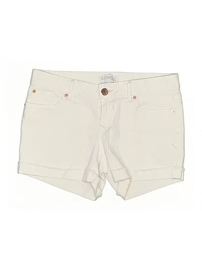 Pre-owned Express Jeans Khaki Shorts In Ivory