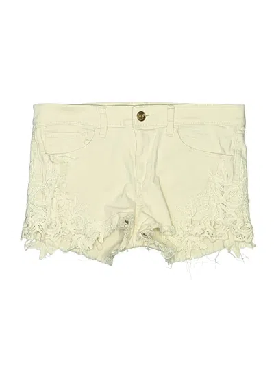 Pre-owned Express Jeans Shorts In Ivory