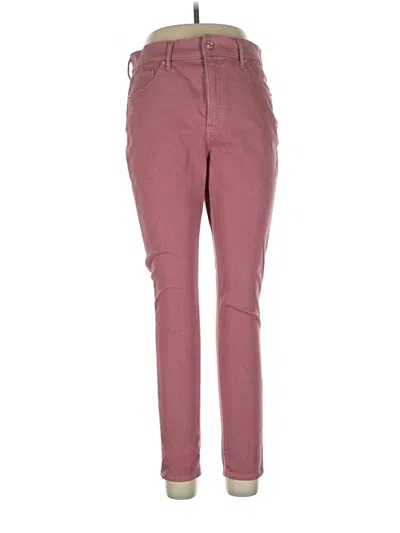 Pre-owned Express Jeggings In Burgundy
