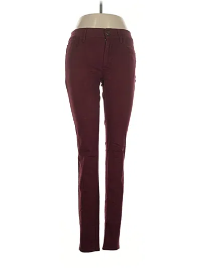 Pre-owned Express Jeggings In Burgundy