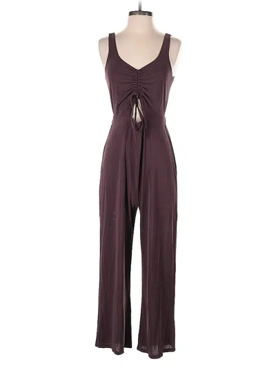Pre-owned Express Jumpsuit In Burgundy