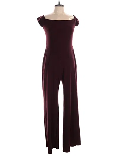 Pre-owned Express Jumpsuit In Burgundy