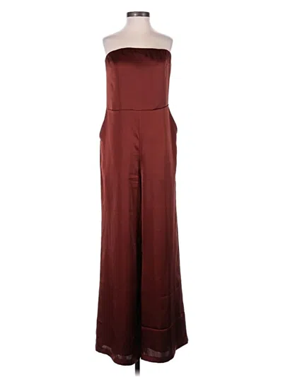 Pre-owned Express Jumpsuit In Burgundy