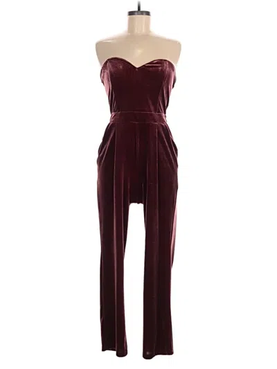 Pre-owned Express Jumpsuit In Burgundy
