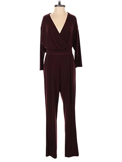 Pre-owned Express Jumpsuit In Burgundy