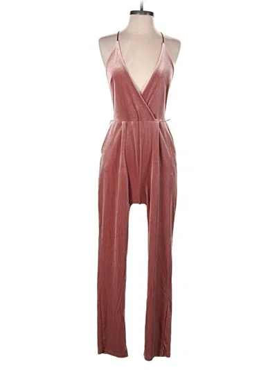 Pre-owned Express Jumpsuit In Burgundy