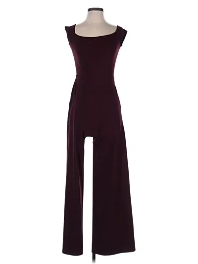 Pre-owned Express Jumpsuit In Burgundy