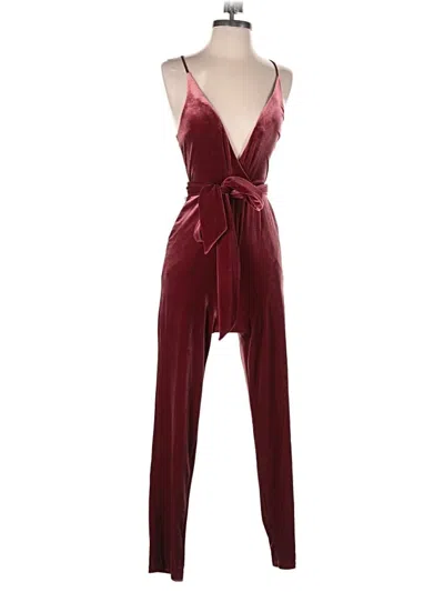 Pre-owned Express Jumpsuit In Burgundy
