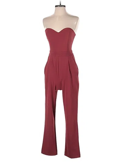 Pre-owned Express Jumpsuit In Burgundy