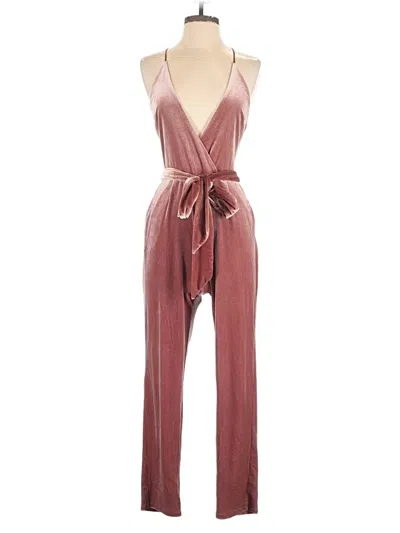 Pre-owned Express Jumpsuit In Burgundy