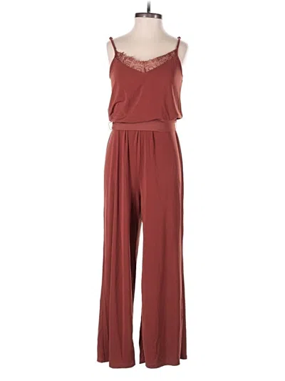 Pre-owned Express Jumpsuit In Burgundy