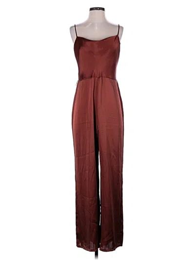 Pre-owned Express Jumpsuit In Burgundy