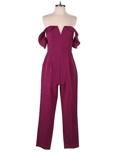 Pre-owned Express Jumpsuit In Burgundy