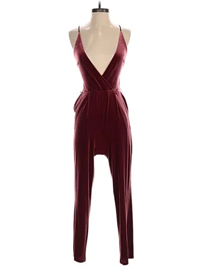 Pre-owned Express Jumpsuit In Burgundy
