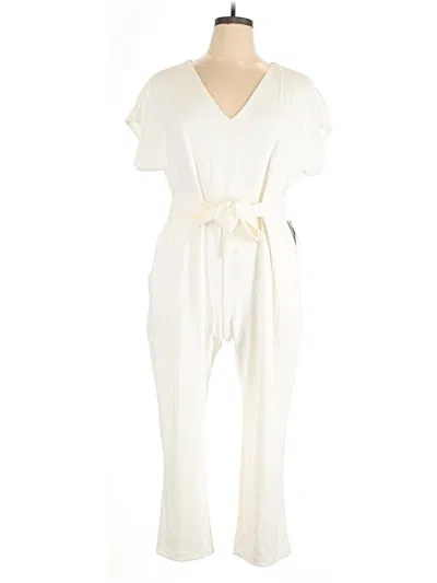 Pre-owned Express Jumpsuit In White