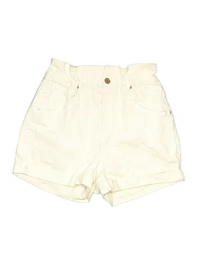 Pre-owned Express Khaki Shorts In Ivory