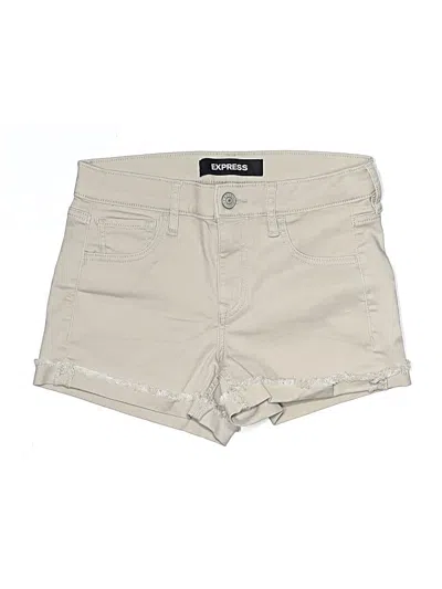 Pre-owned Express Khaki Shorts In Ivory