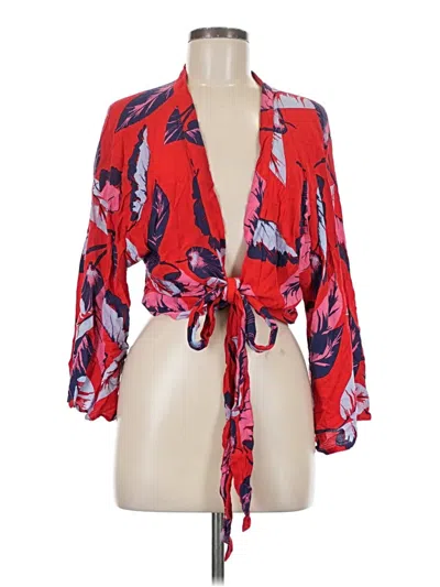 Pre-owned Express Kimono In Red