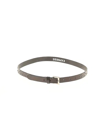 Pre-owned Express Leather Belt In Black