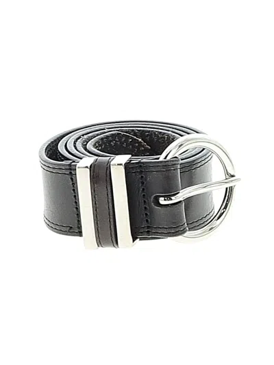 Pre-owned Express Leather Belt In Black