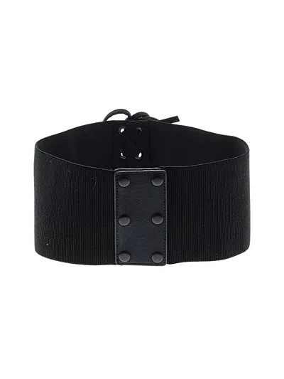 Pre-owned Express Leather Belt In Black