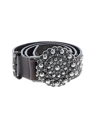 Pre-owned Express Leather Belt In Brown