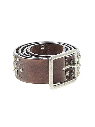 Pre-owned Express Leather Belt In Brown