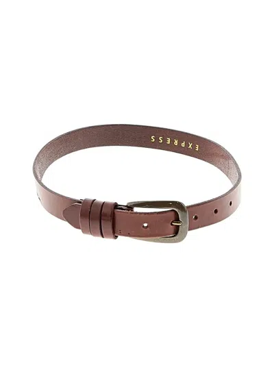 Pre-owned Express Leather Belt In Brown