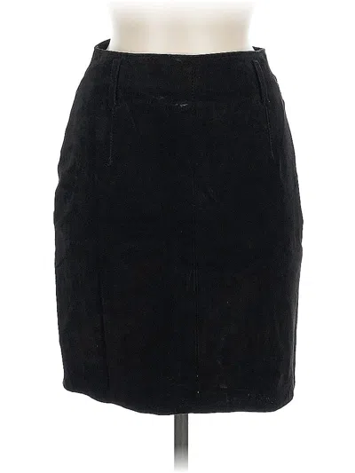 Pre-owned Express Leather Skirt In Black