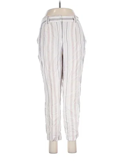 Pre-owned Express Linen Pants In Ivory
