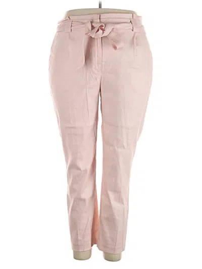 Pre-owned Express Linen Pants In Pink