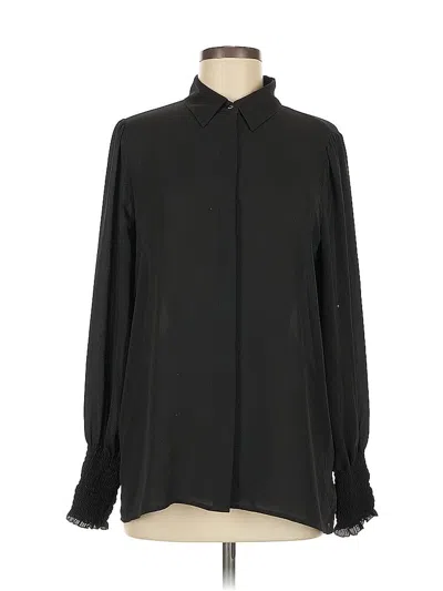Pre-owned Express Long Sleeve Blouse In Black